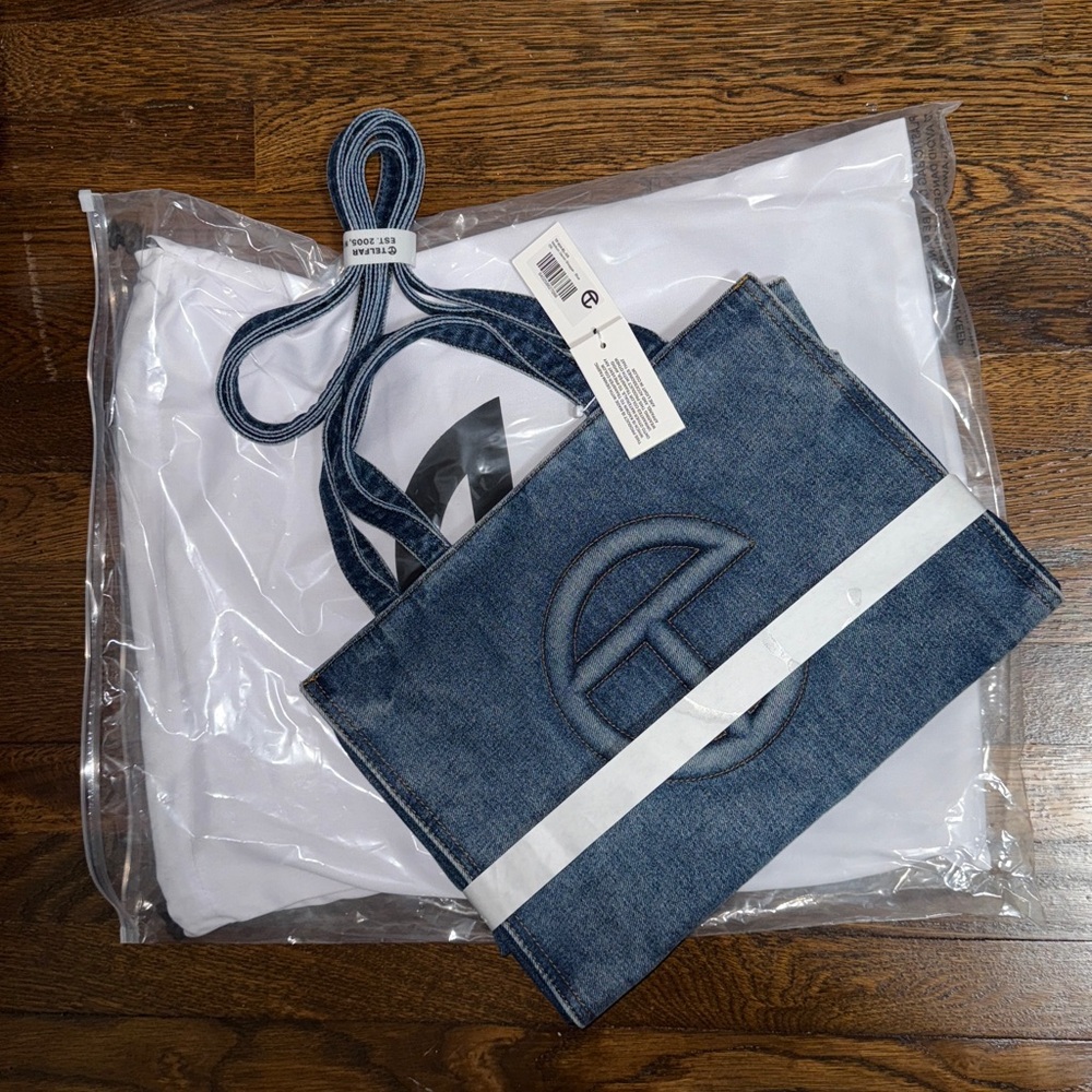 Telfar Blue Denim Shopper LAST MARKDOWN